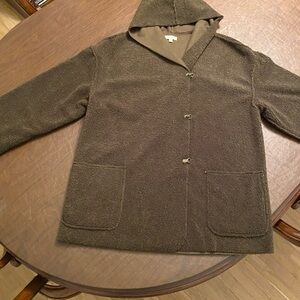 Max Studio Brown Hooded Jacket